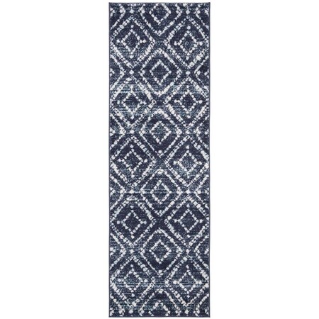 Safavieh 2 ft. 6 in. x 6 ft. Adirondack Power Loomed Runner Area Rug Navy & Ivory ADR131N-26